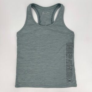 ⭐️ Under Armour HeatGear Racerback Tank Small Blue Gray Athletic Gym Top Running